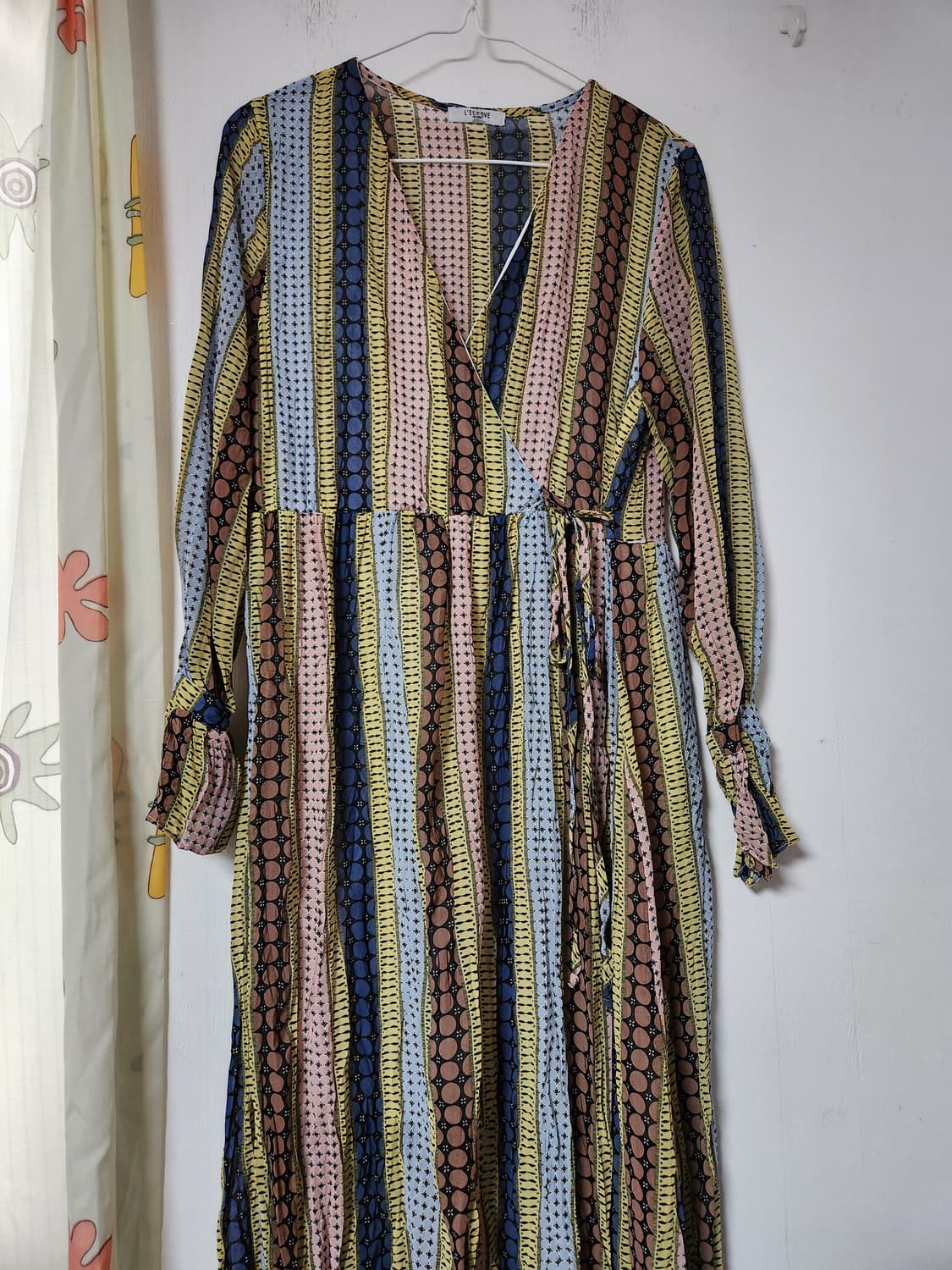 L'ECCOVE 스트라이프 패턴 롱 원피스F 상품이미지3