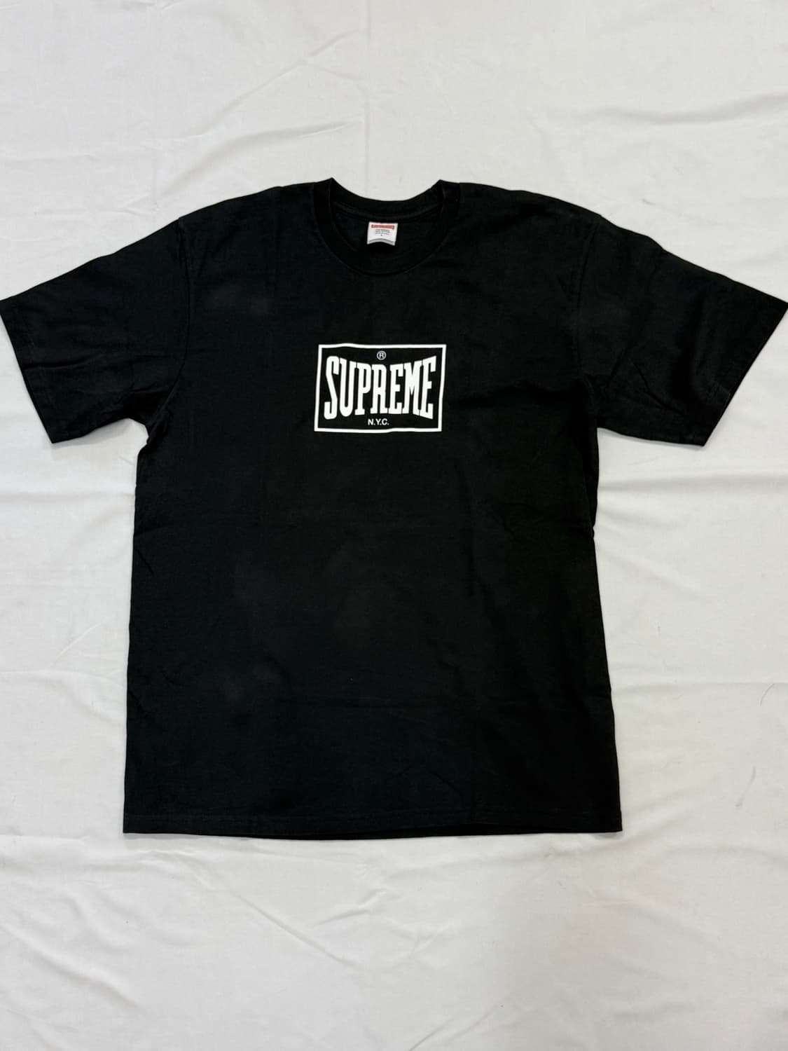 슈프림 웜업 반팔 티셔츠 블랙 상품이미지2