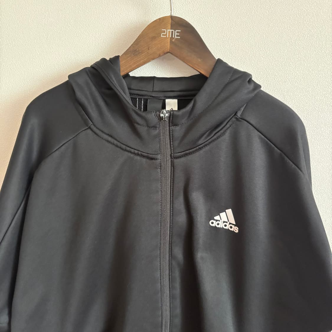 아디다스 블랙 후드 집업 100 상품이미지3