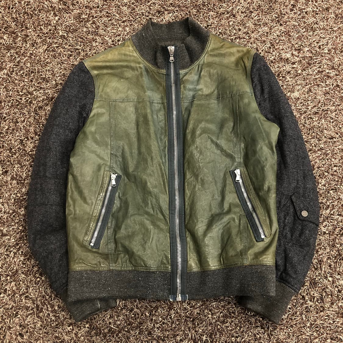 티아이포맨 양가죽 울 레더 가죽 블루종 자켓 상품이미지1