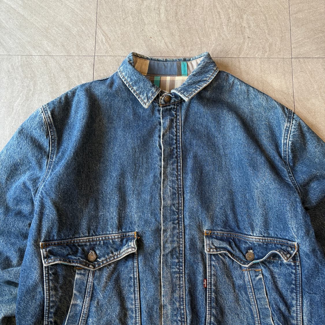 90s 90년대 리바이스 데님 봄버 자켓 청자켓 상품이미지3