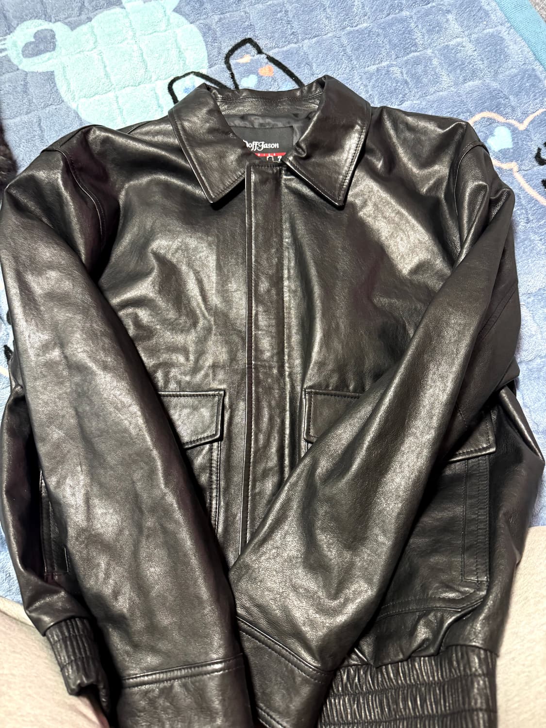 도프제이슨 A-2 가죽 자켓 블랙 M 실착1회 상품이미지3