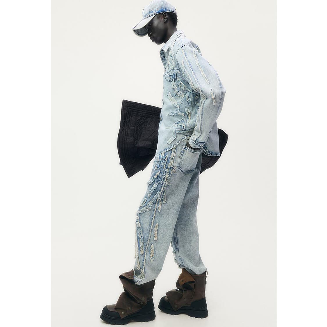 H&M 글렌마틴스 * 디스트레스드 룩 데님 진 * 라이트 블루 * 54 상품이미지8