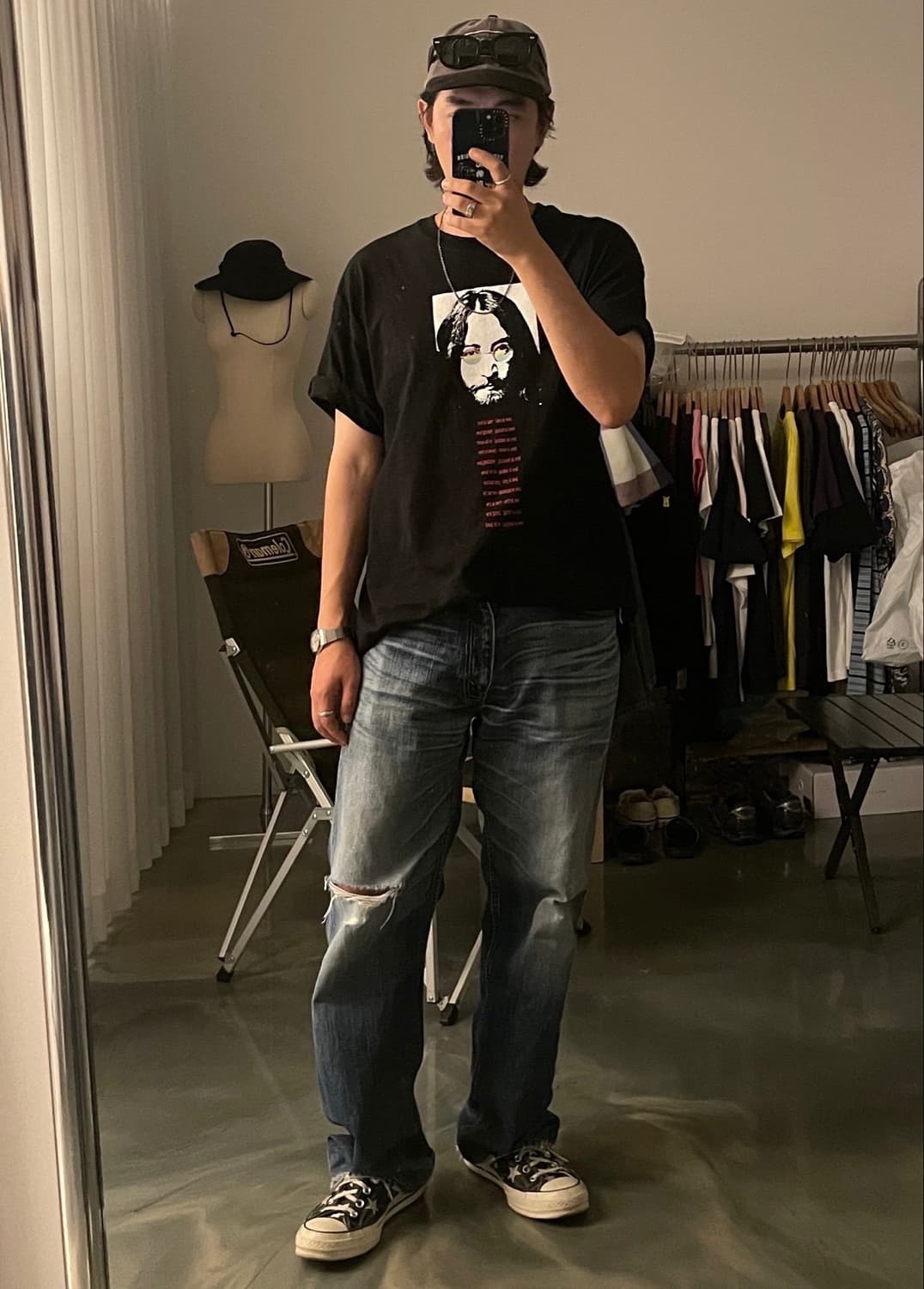 00‘s 빈티지 리바이스 재팬 루즈 스트레이트 Lot 703 32사이즈 상품이미지1