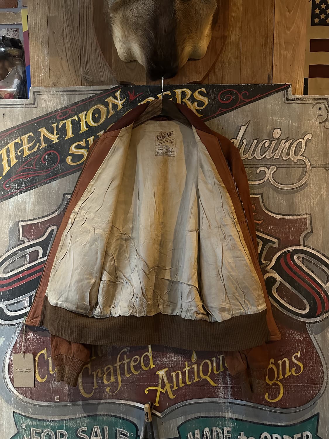 50s USA Vintage Deer Skin Suede Jacket 상품이미지7