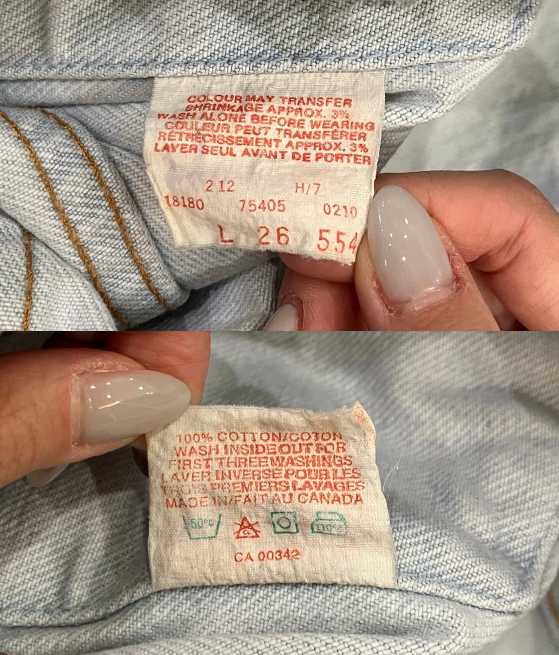 (L) 90~00s Canada Levi's 리바이스 트러커 데님 자켓 상품이미지10