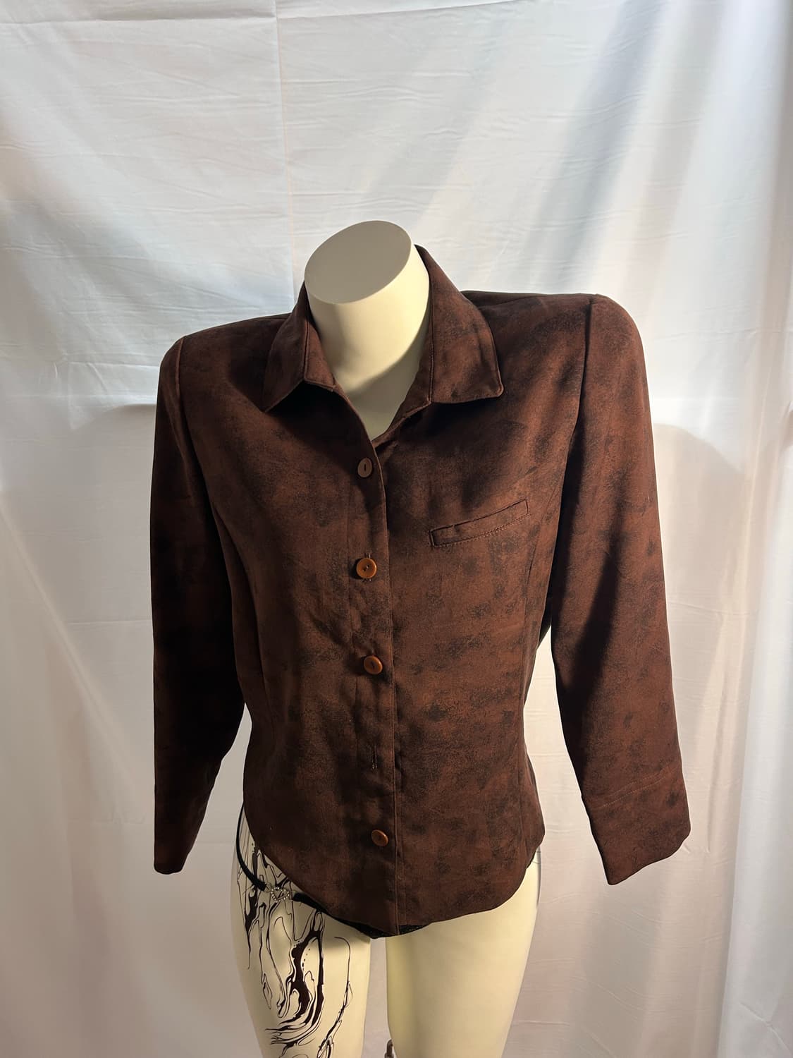 red brown stone dyed shirt 상품이미지2