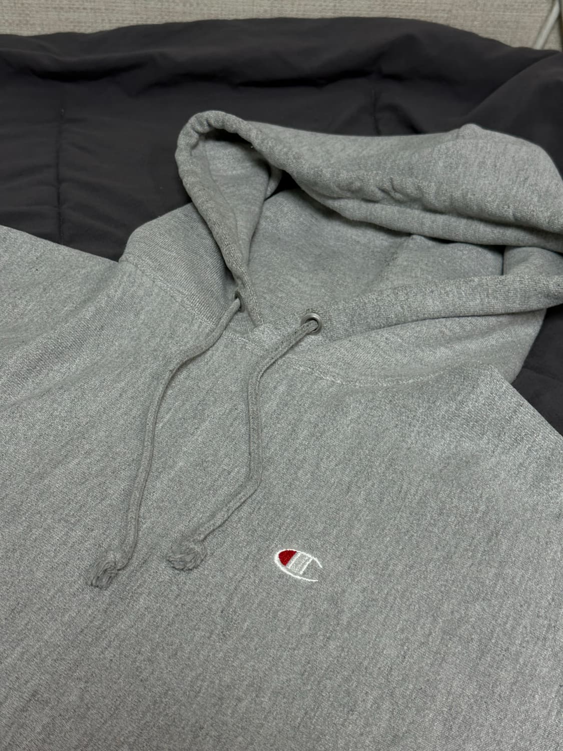 JP 챔피온 리버스위브 블루텍 그레이 후드티 라지 상품이미지9