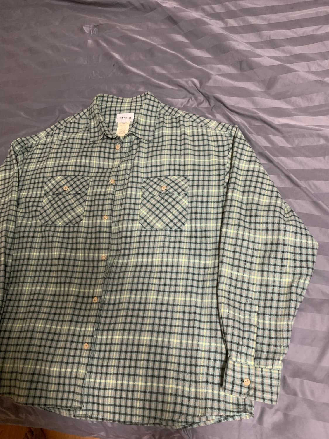 카키스 체크셔츠 상품이미지4