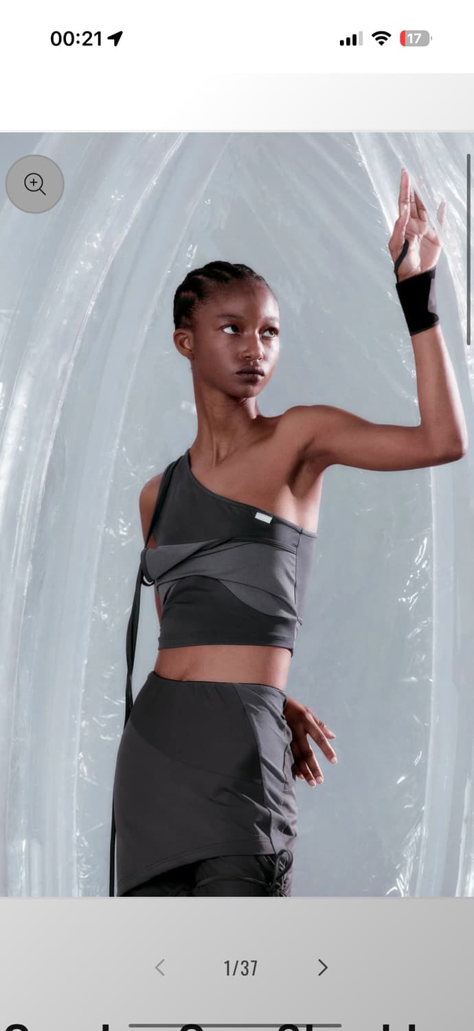 오호스 Overlap One-Shoudler Top 상품이미지1