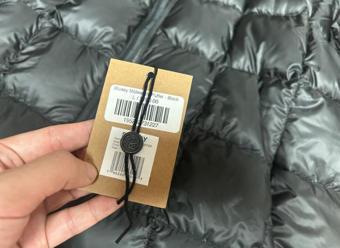 스투시 미드웨이트 푸퍼 블랙 L 상품이미지3