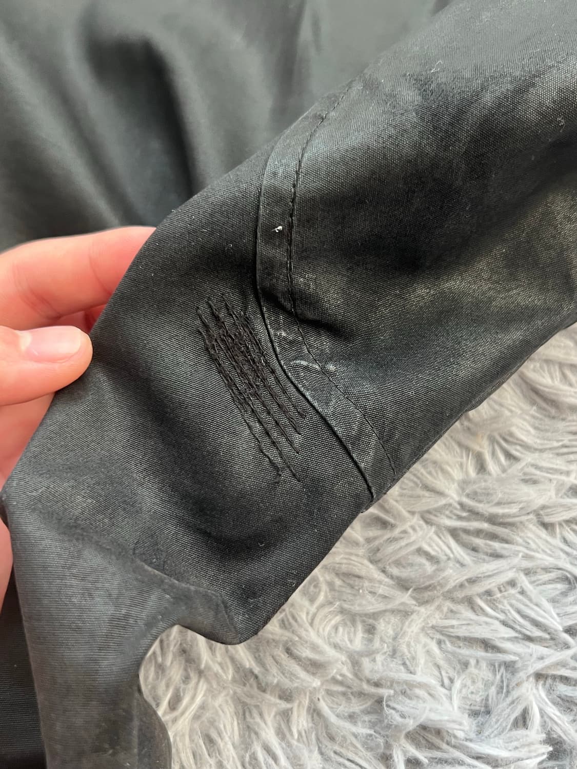 (S)릭오웬스 크리치 카고 태권도 팬츠 코팅 s사이즈 te소재 상품이미지4