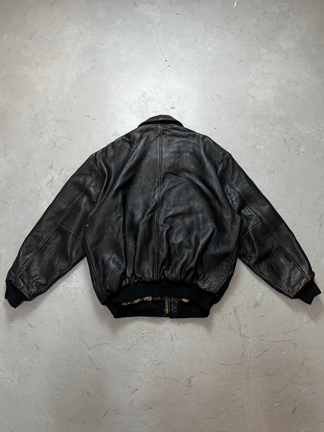 90's OG USA 아비렉스 레더 A-2 자켓 빈티지 레더 봄버 자켓 상품이미지4