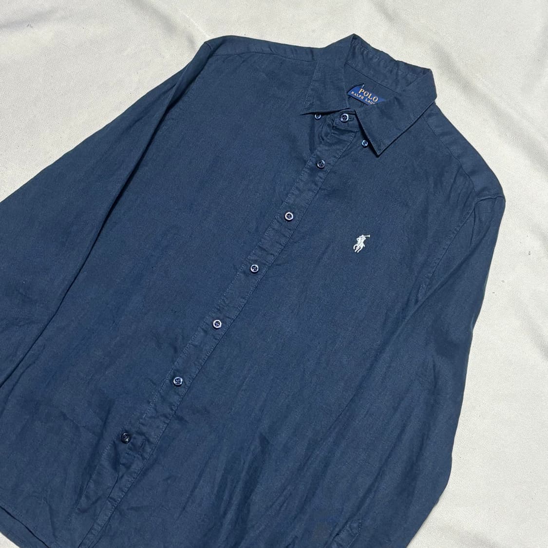M 폴로랄프로렌 네이비 린넨 셔츠 상품이미지1