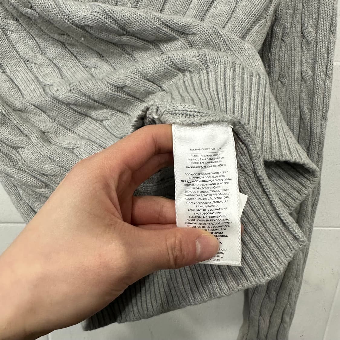 폴로 랄프로렌 꽈배기 니트 상품이미지6