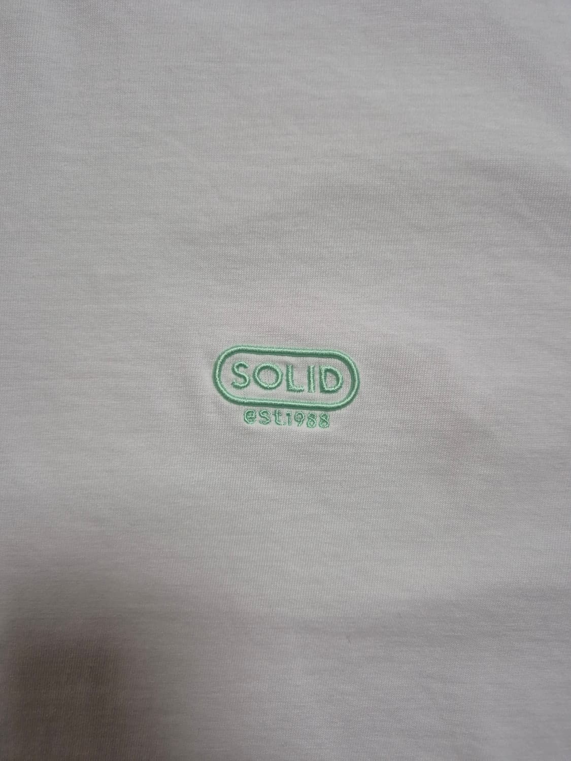 솔리드옴므 코튼 로고 반팔티 52 화이트 상품이미지4