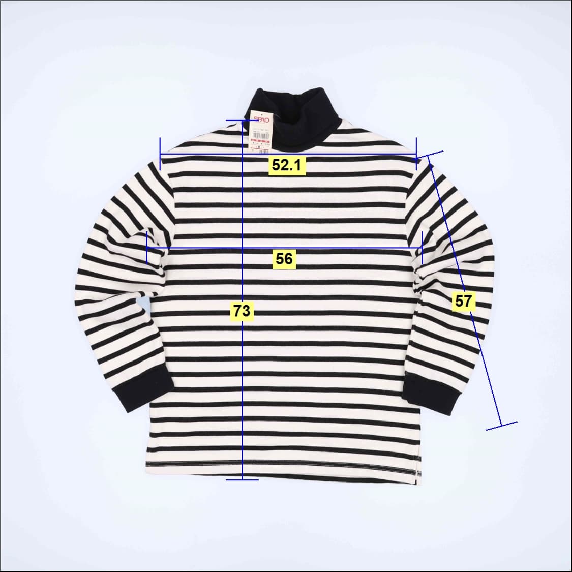 M 새상품 스파오 스트라이프 터틀넥 맨투맨 4230 상품이미지6