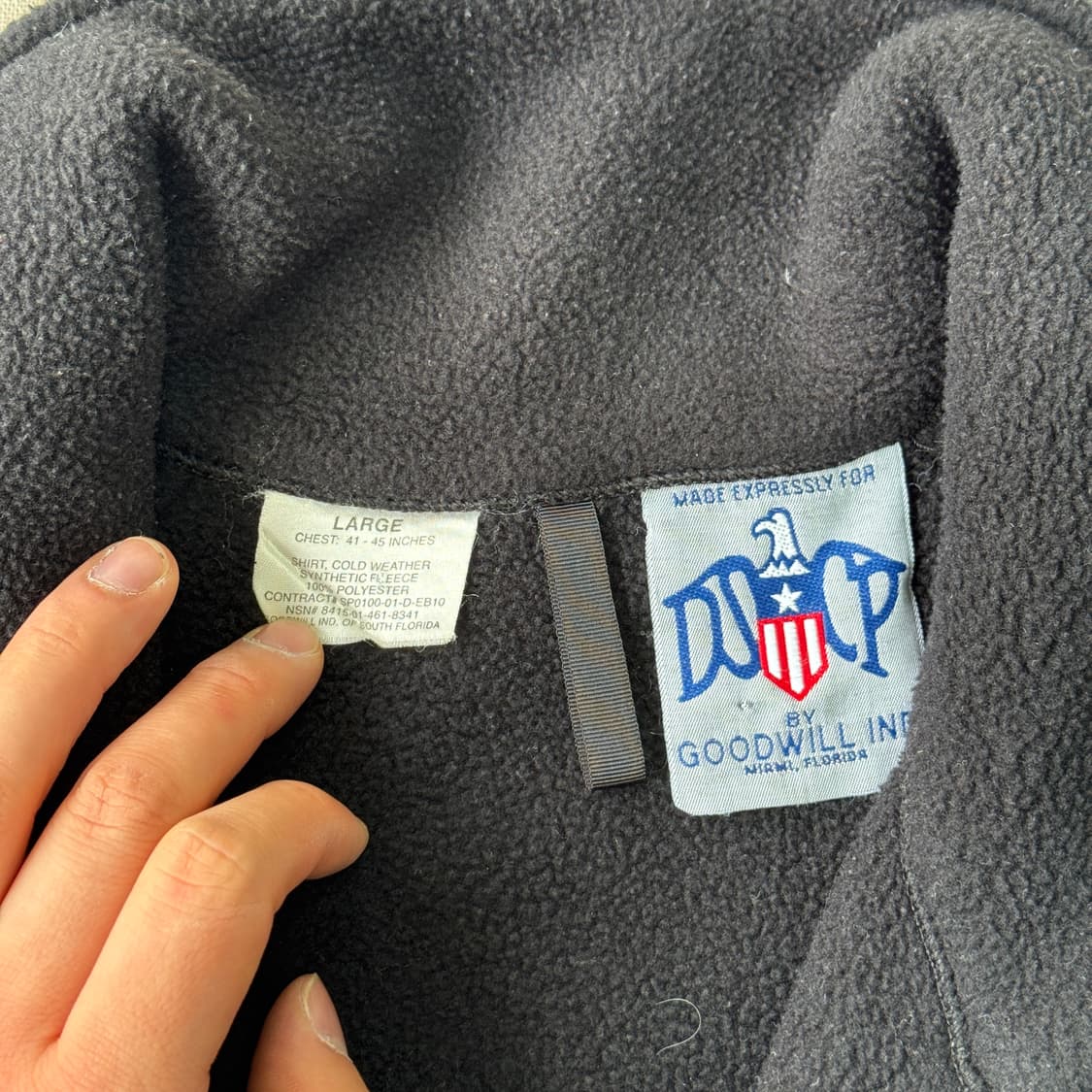 USA빈티지 미군og 폴라텍 후리스 L 상품이미지6