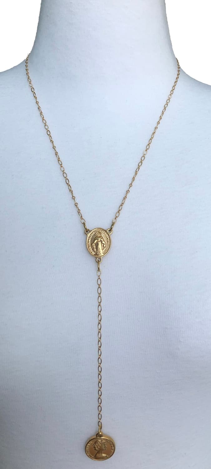 Y자 드랍 빈티지 목걸이 Y-drop vintage necklace 상품이미지3