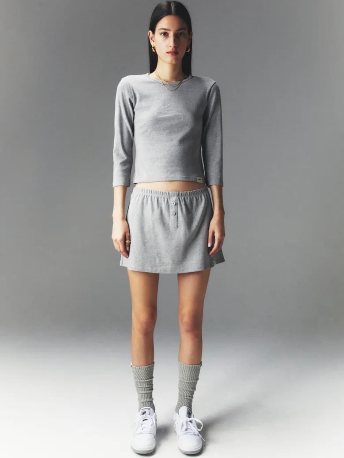 글로니 3/4 G CLASSIC TEE GRAY 상품이미지5