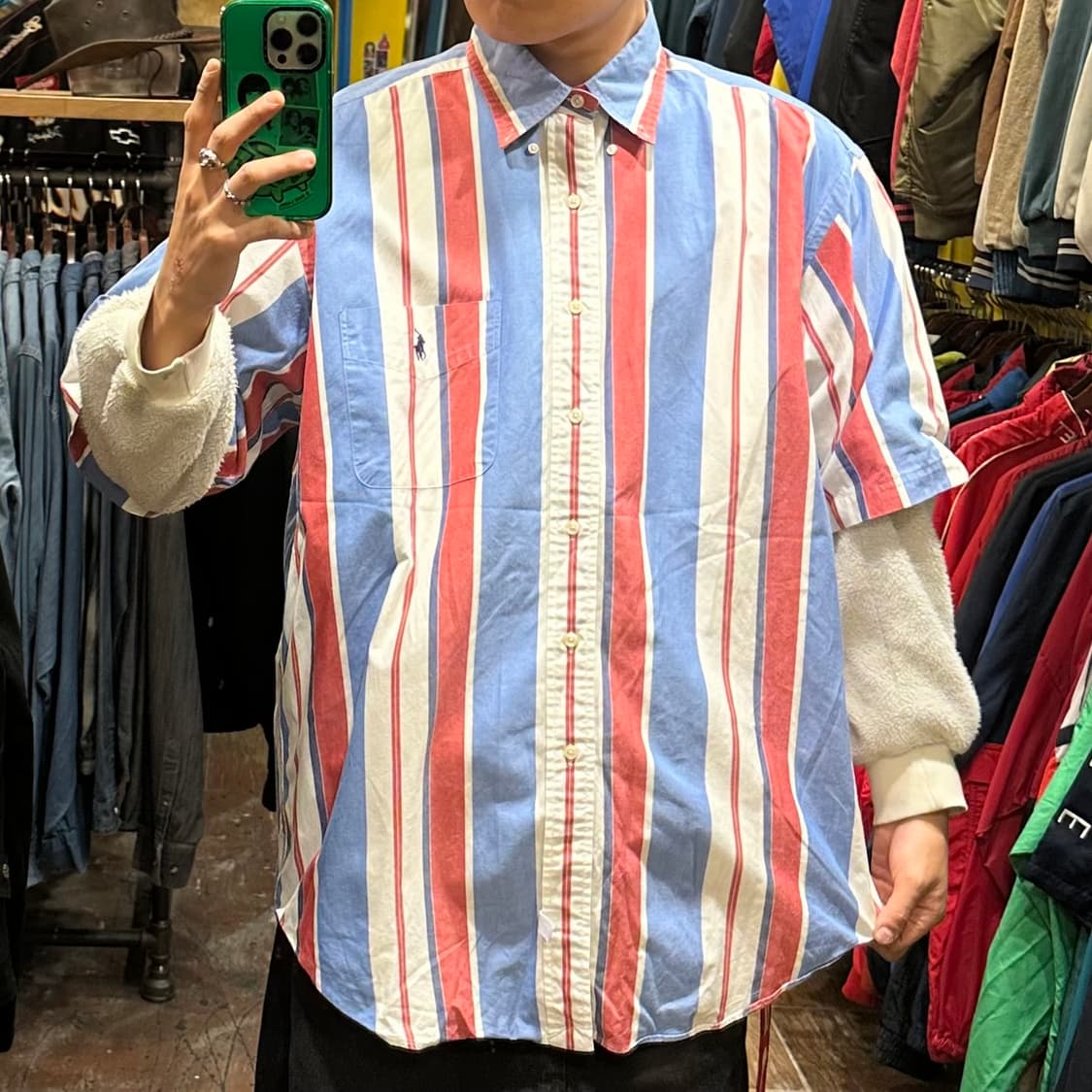 [HI] 폴로 랄프로렌 반팔셔츠 클래식 핑크/블루 상품이미지2