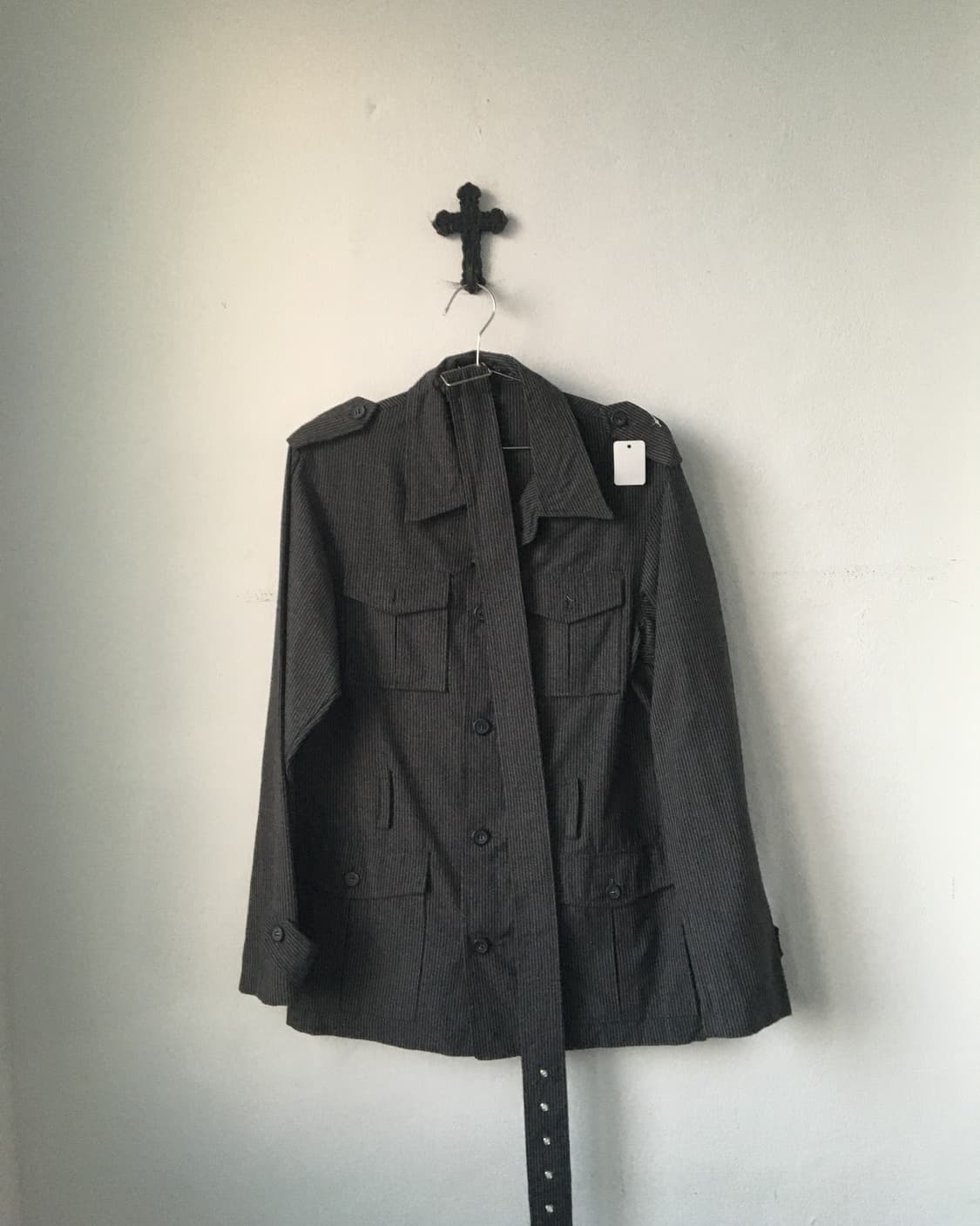 Belted stripe pattern jacket 상품이미지2