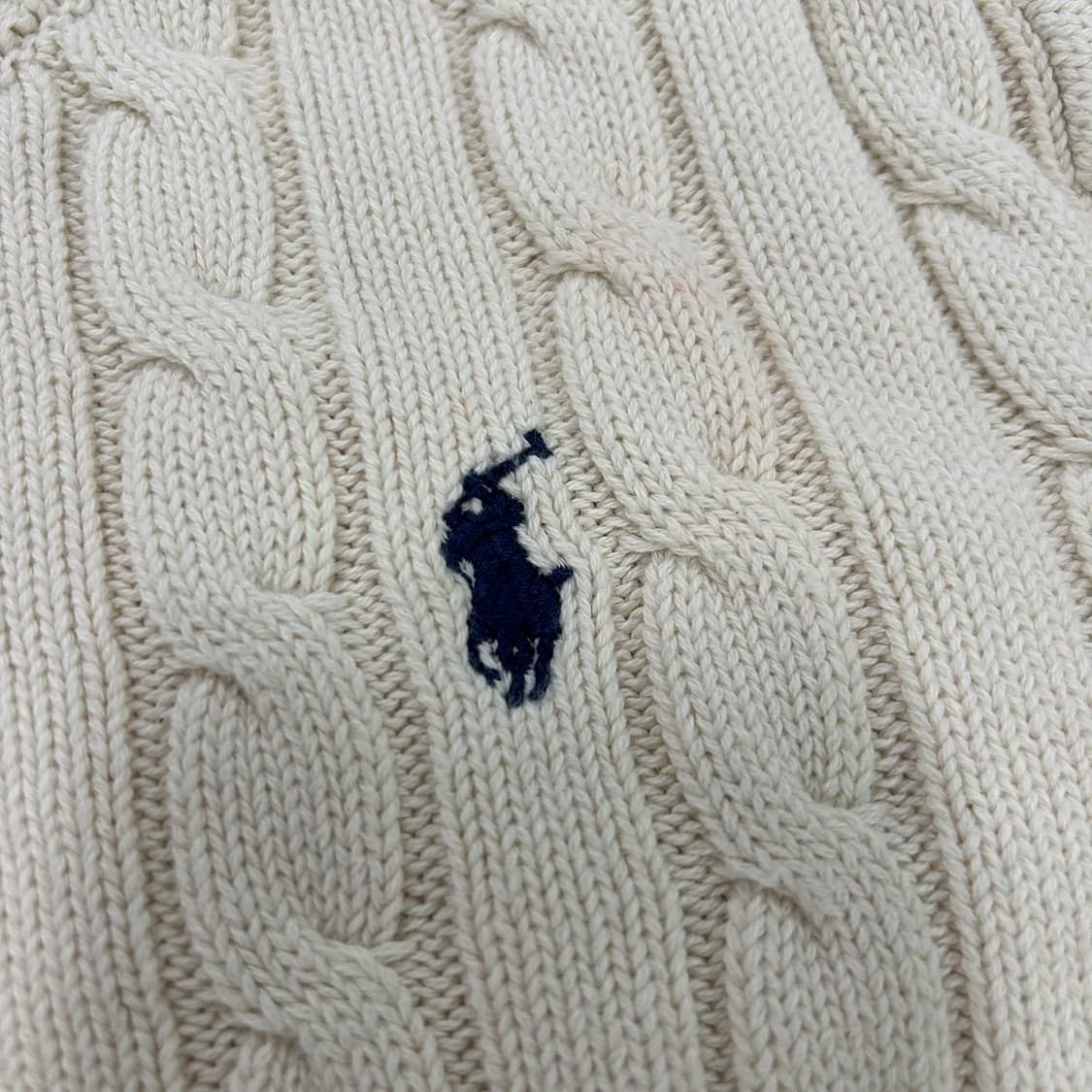 폴로 랄프로렌 케이블 니트 아이보리 xs 상품이미지3