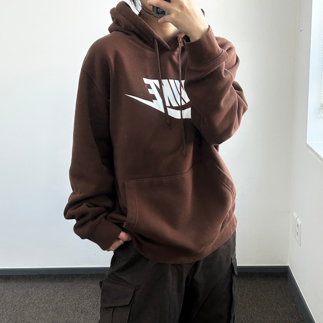 Nike 나이키 빅로고 브라운 후드티 상품이미지2