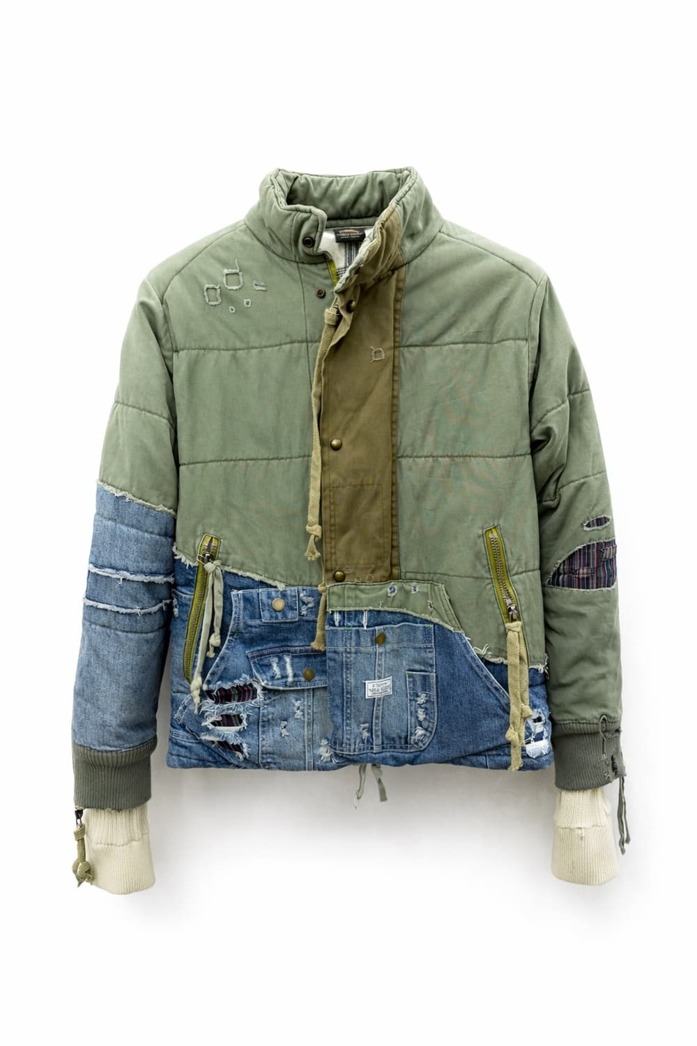 럭키사토리우스 Sakai Koutii 패치워크 데님 퀼팅 자켓 XL 상품이미지1