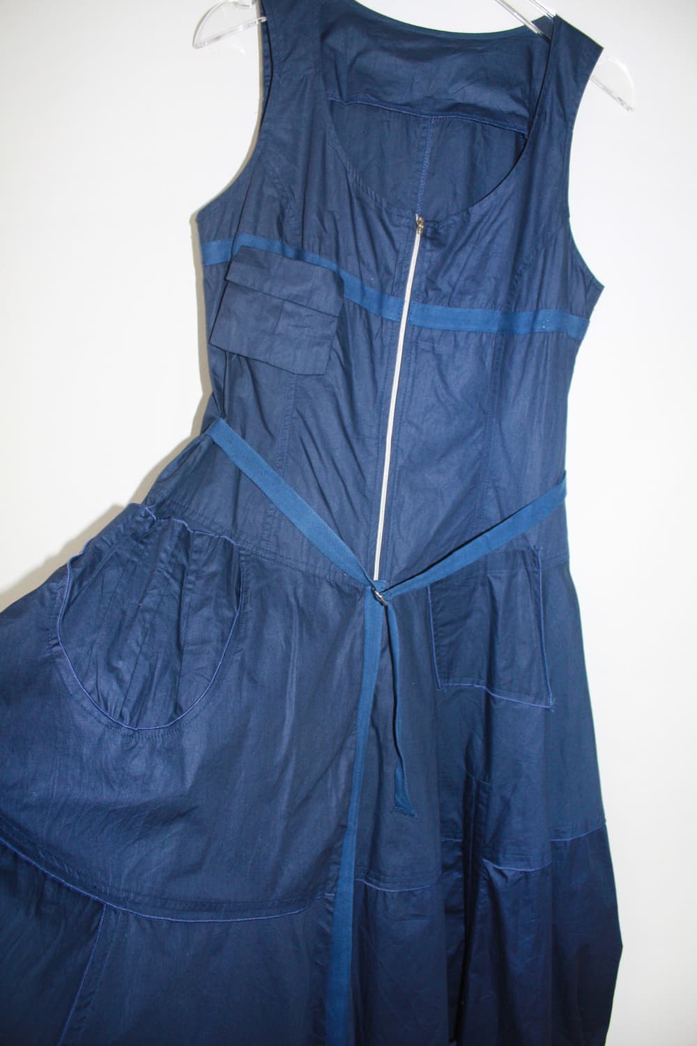 navy workwear zip dress 상품이미지3