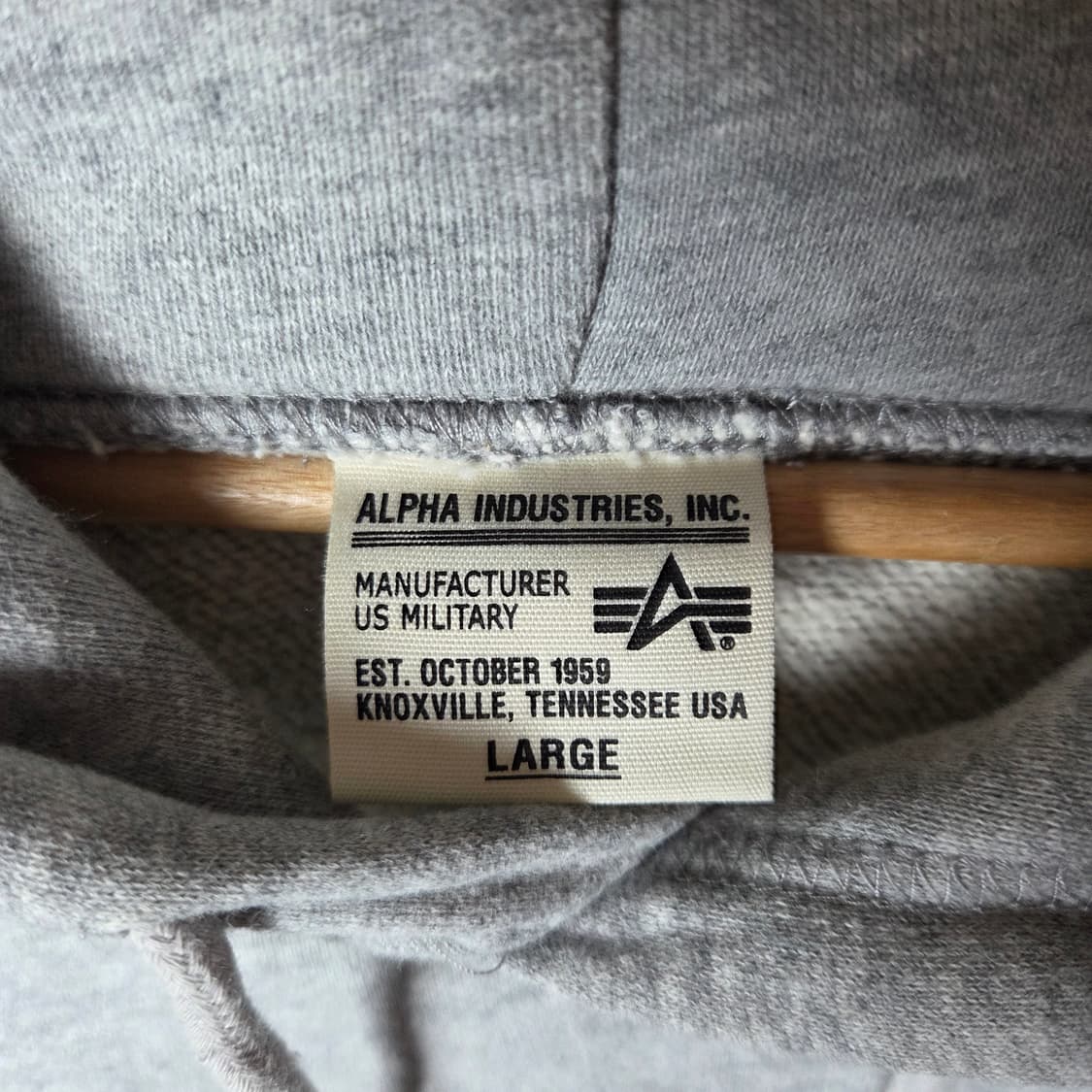 [Alpha] 알파인더스트리 로고 프린팅 후드티셔츠 상품이미지5