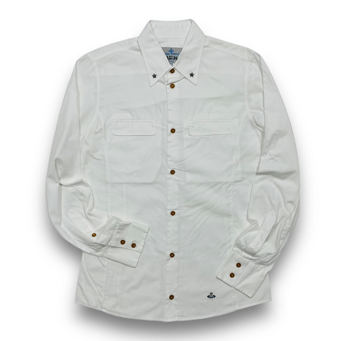 비비안 웨스트우드 핑클 스타 스터드 클래식 화이트 셔츠 상품이미지1