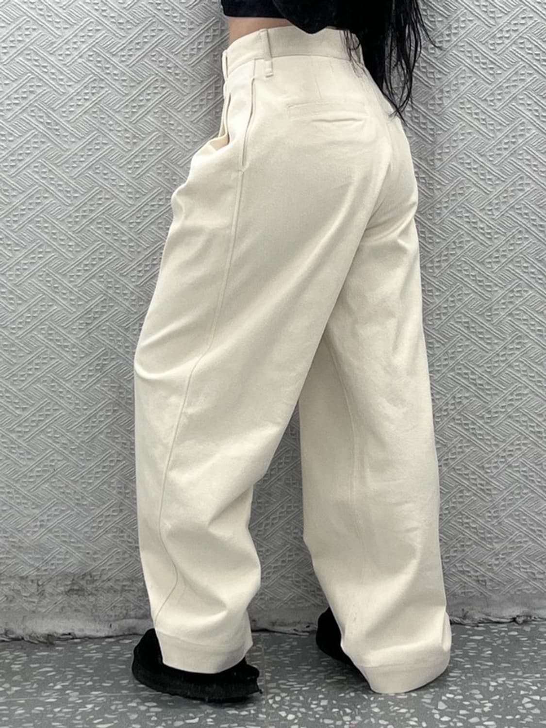 메종 마레 빈티지 캐주얼 시크 핀턱 코튼팬츠 면바지 34 C08792 상품이미지2