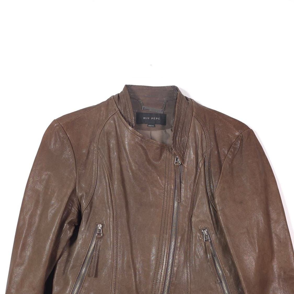 블루페페 천연 양가죽 램스킨 지퍼 디테일 자켓 상품이미지3