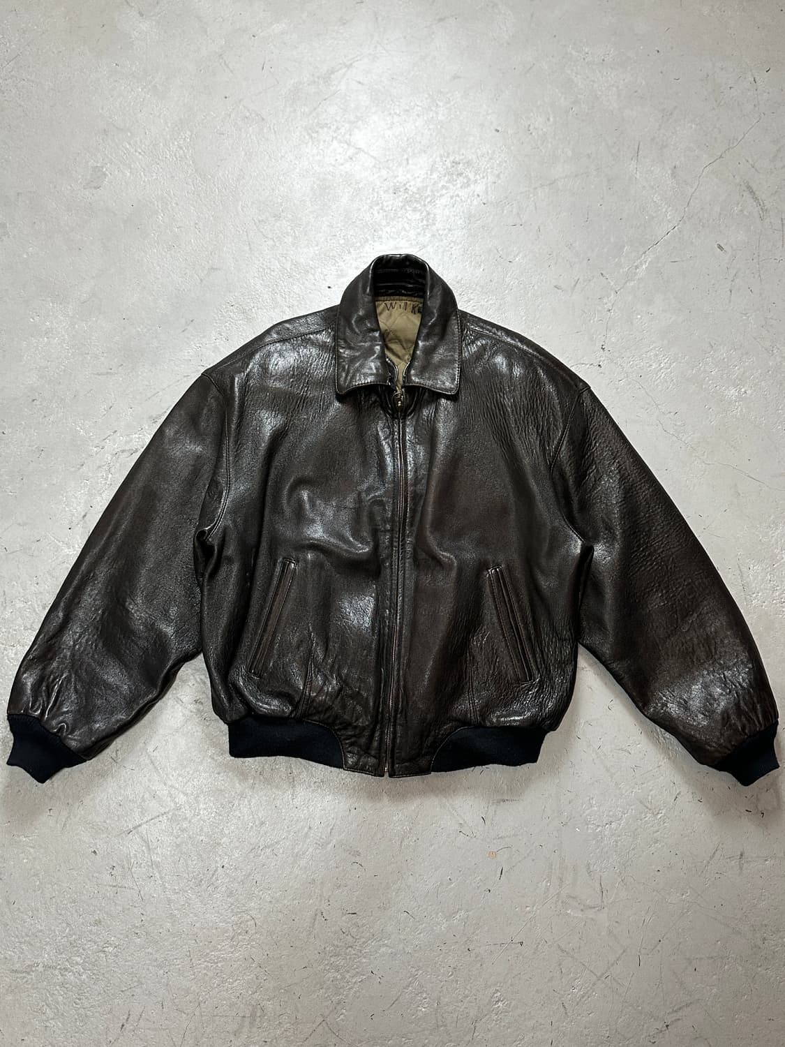 90's 빈티지 레더 봄버 자켓 빈티지 레더 자켓 상품이미지1