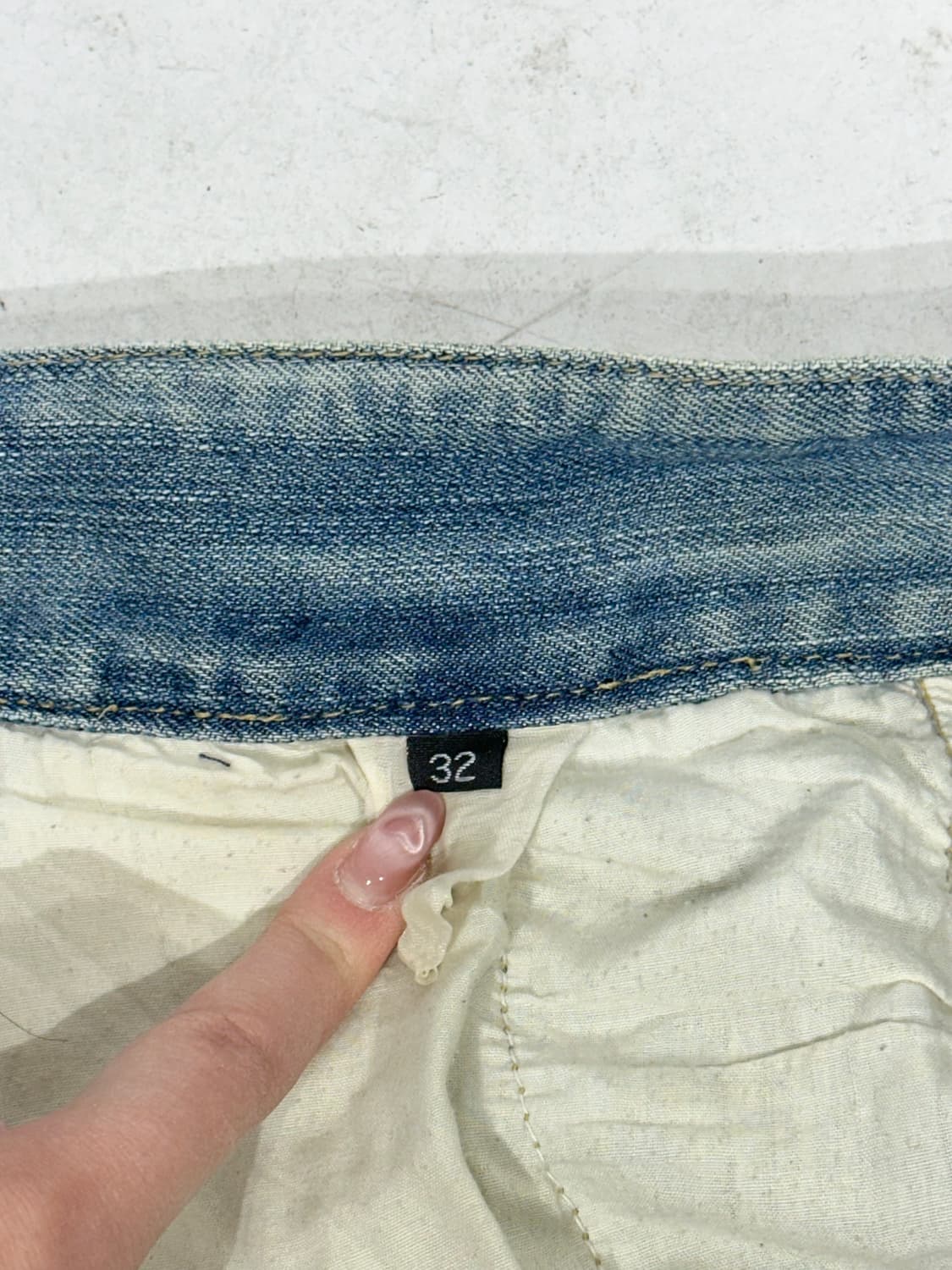 빈티지 연청 대대장 데님 멀티 포켓 디테일 와이드 버뮤다 팬츠   상품이미지7