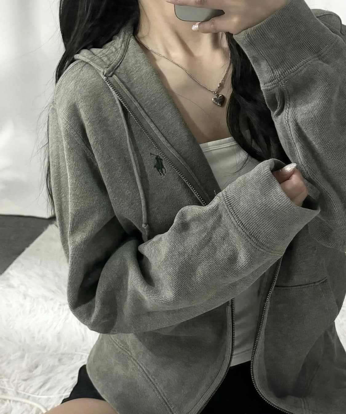 🐰폴로 랄프로렌 니트 후드집업 희귀 매물🤍 상품이미지1