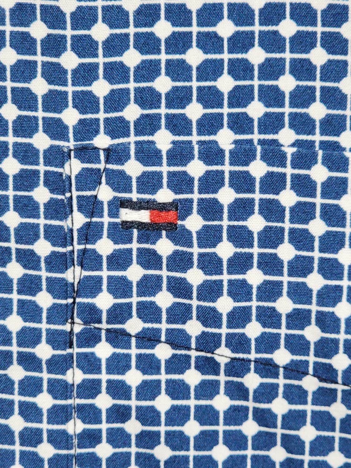 (M) 타미힐피거 셔츠 패턴 남방 토미 로고 포켓  상품이미지4