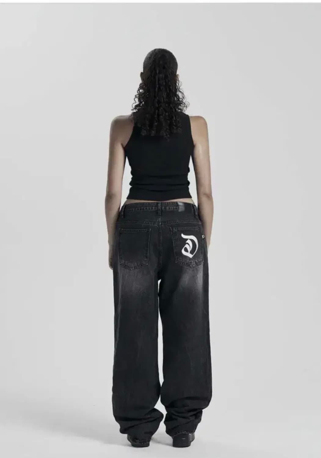 오도어 Nas raw wide denim in black 상품이미지2