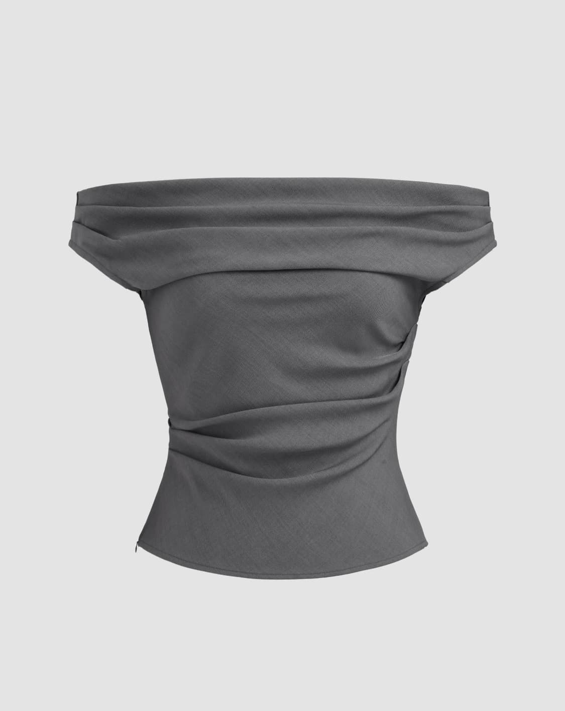 셔링 오프숄더 크롭탑 블라우스 상품이미지3