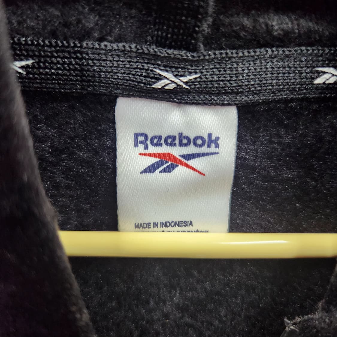 리복 스웨이드 벨벳 로고 후드집업 L 상품이미지4