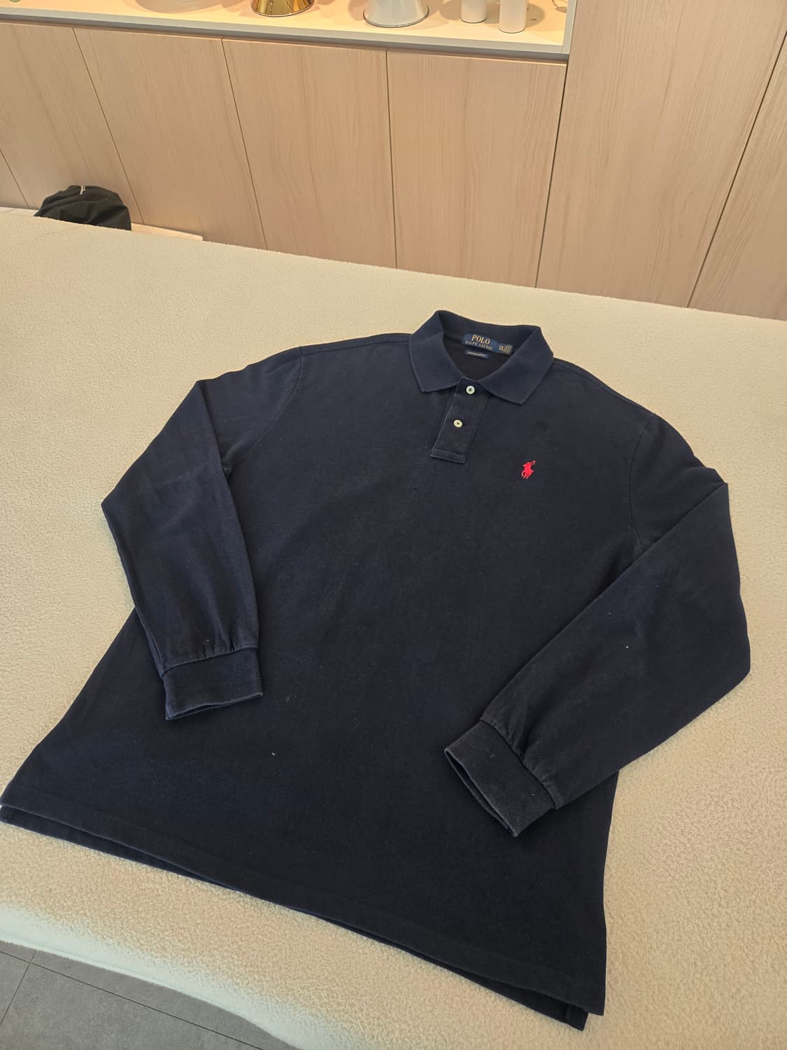 폴로 랄프로렌 블랙 긴팔 폴로티 XXL 상품이미지1