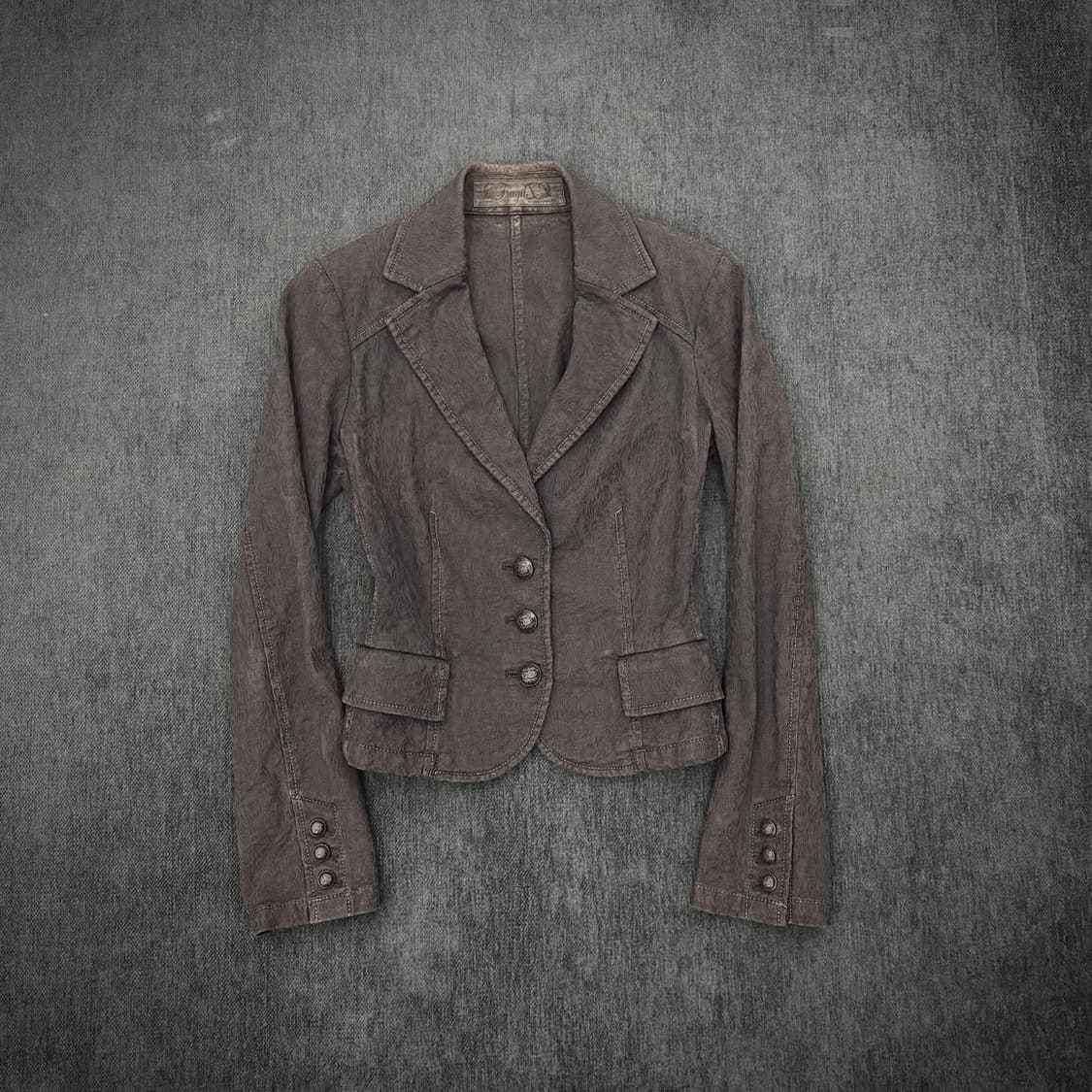 Deepbrown Paisley texture tailer jacket 상품이미지3