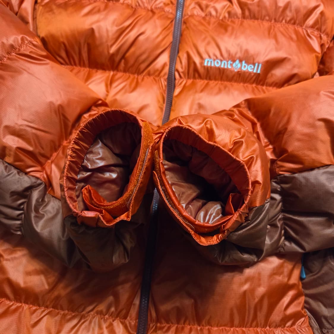 몽벨 알파인 다운 패딩 오렌지 XL 상품이미지7