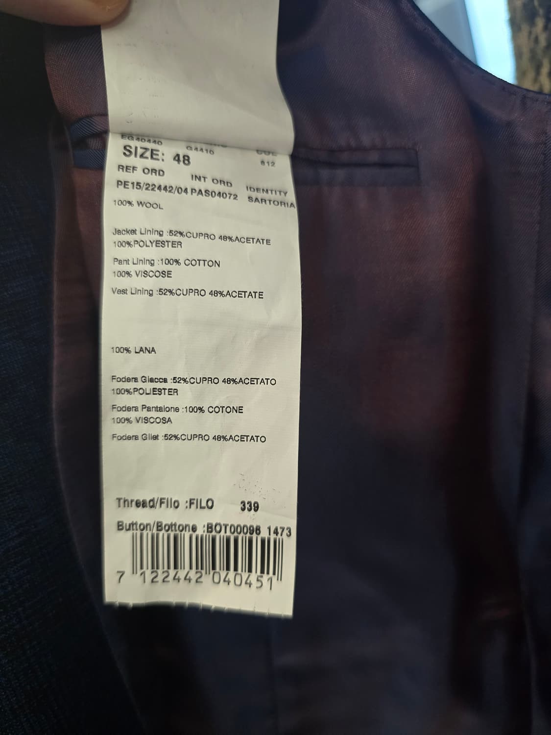 가브리엘파시니 네이비 체크 재킷, 베스트 세트 48 상품이미지10