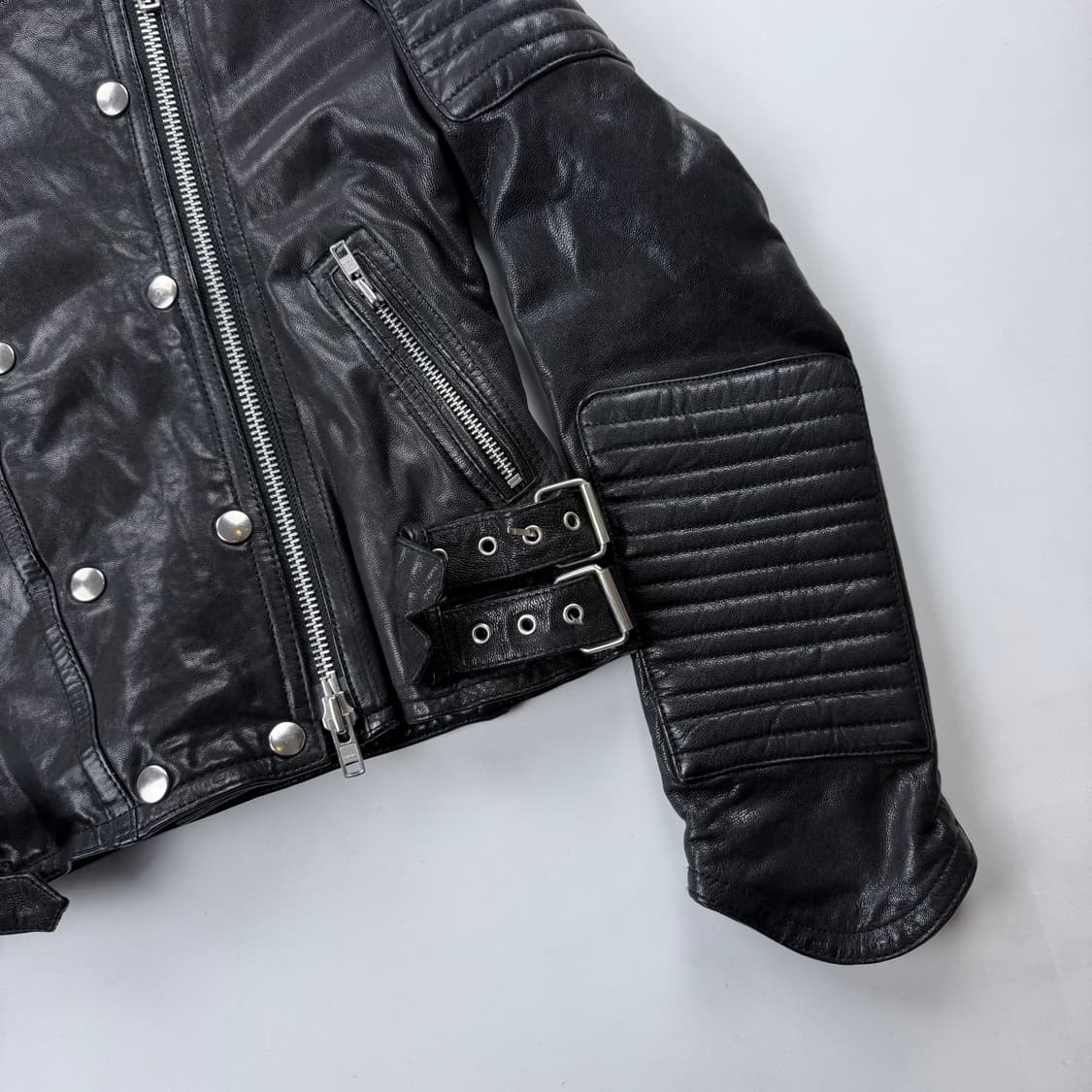발망st 고트레더 바이커 자켓 상품이미지4
