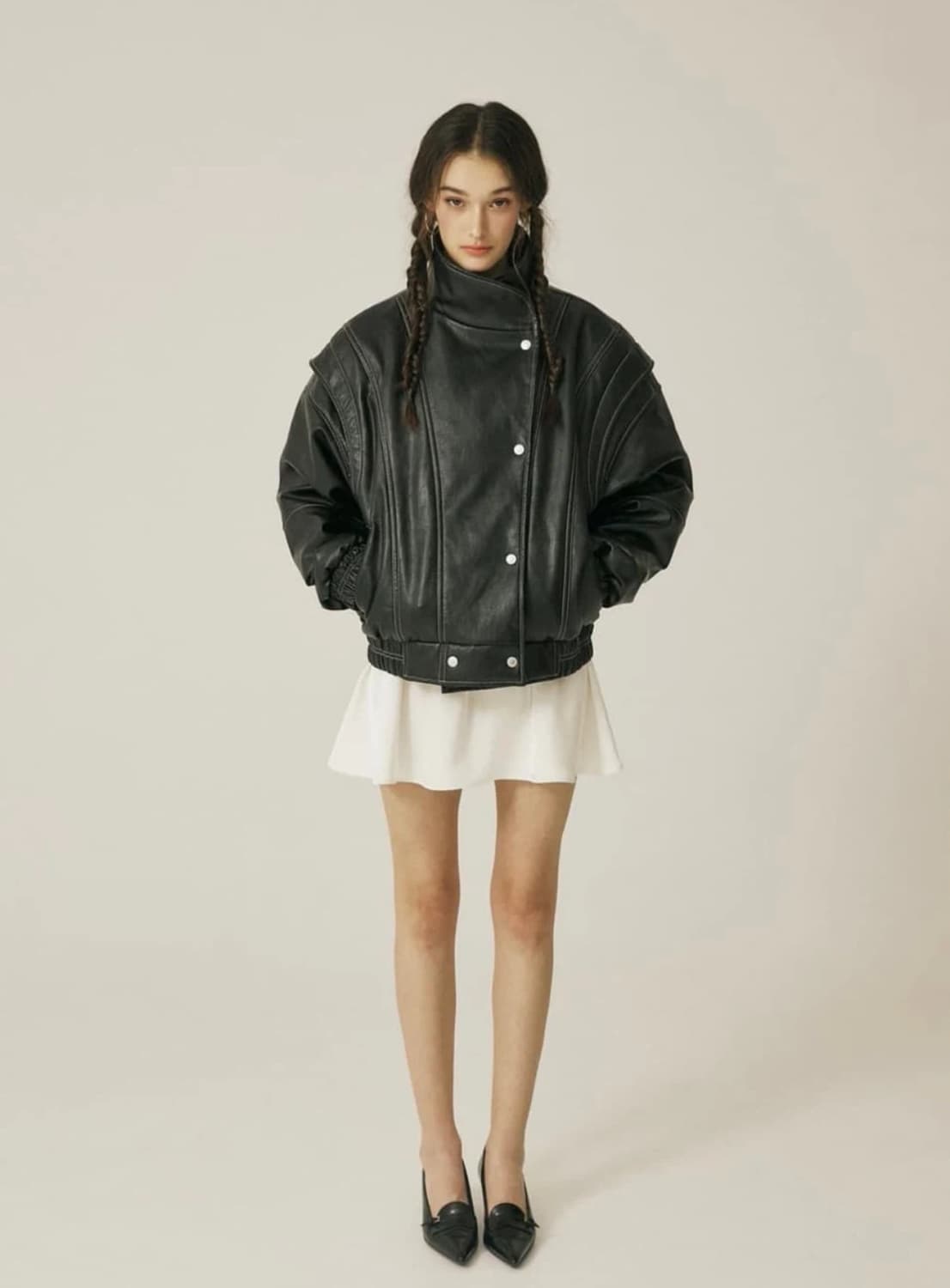 쓰리타임즈 카이 레더 가죽자켓 상품이미지2