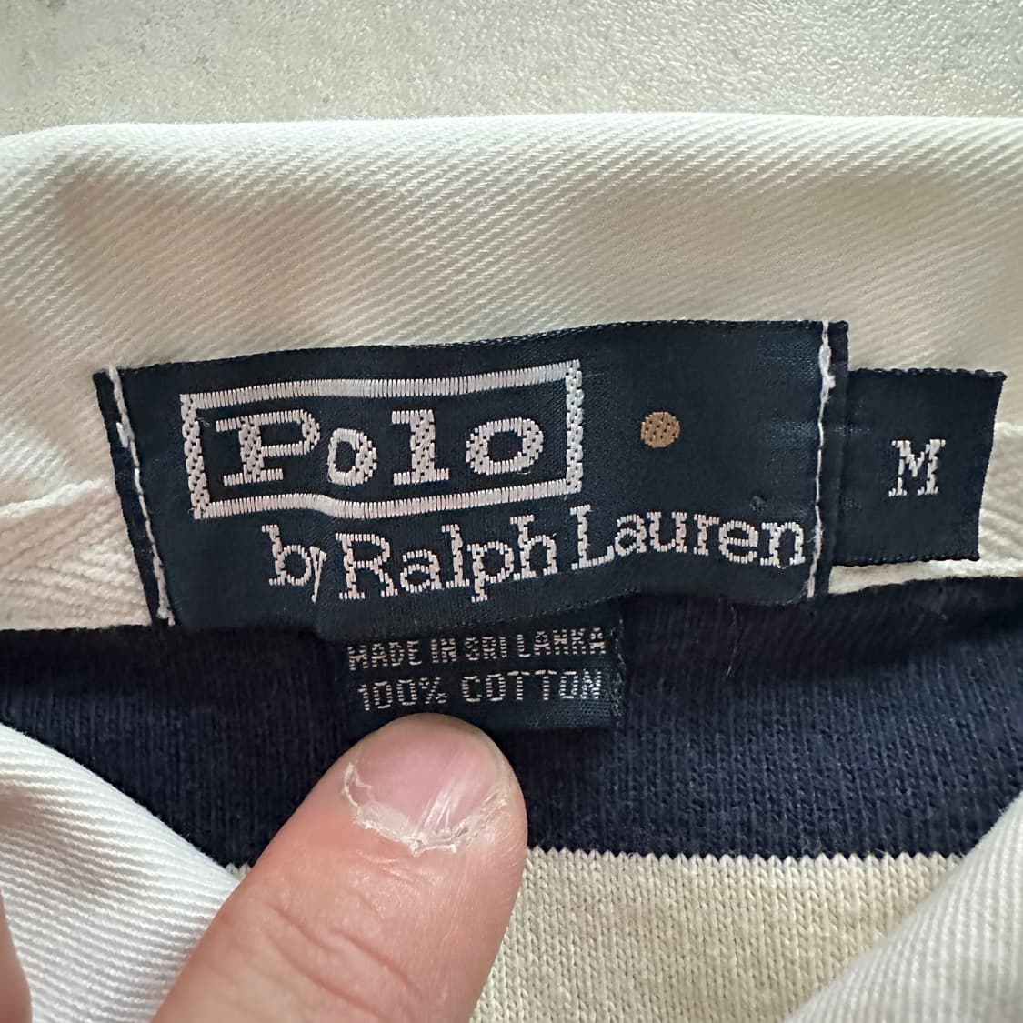 90s 폴로 랄프로렌 빈티지 스트라이프 럭비셔츠  상품이미지5