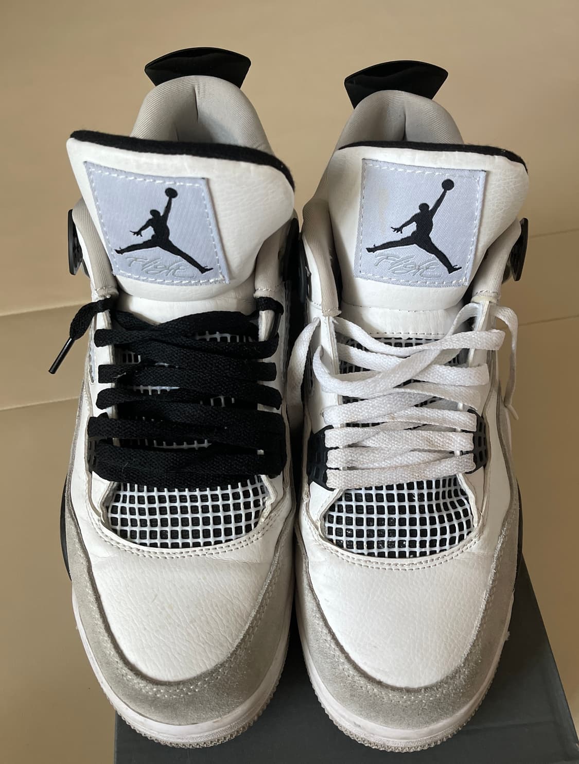 나이키 에어 조던 4 레트로 화이트/블랙 280mm 상품이미지1