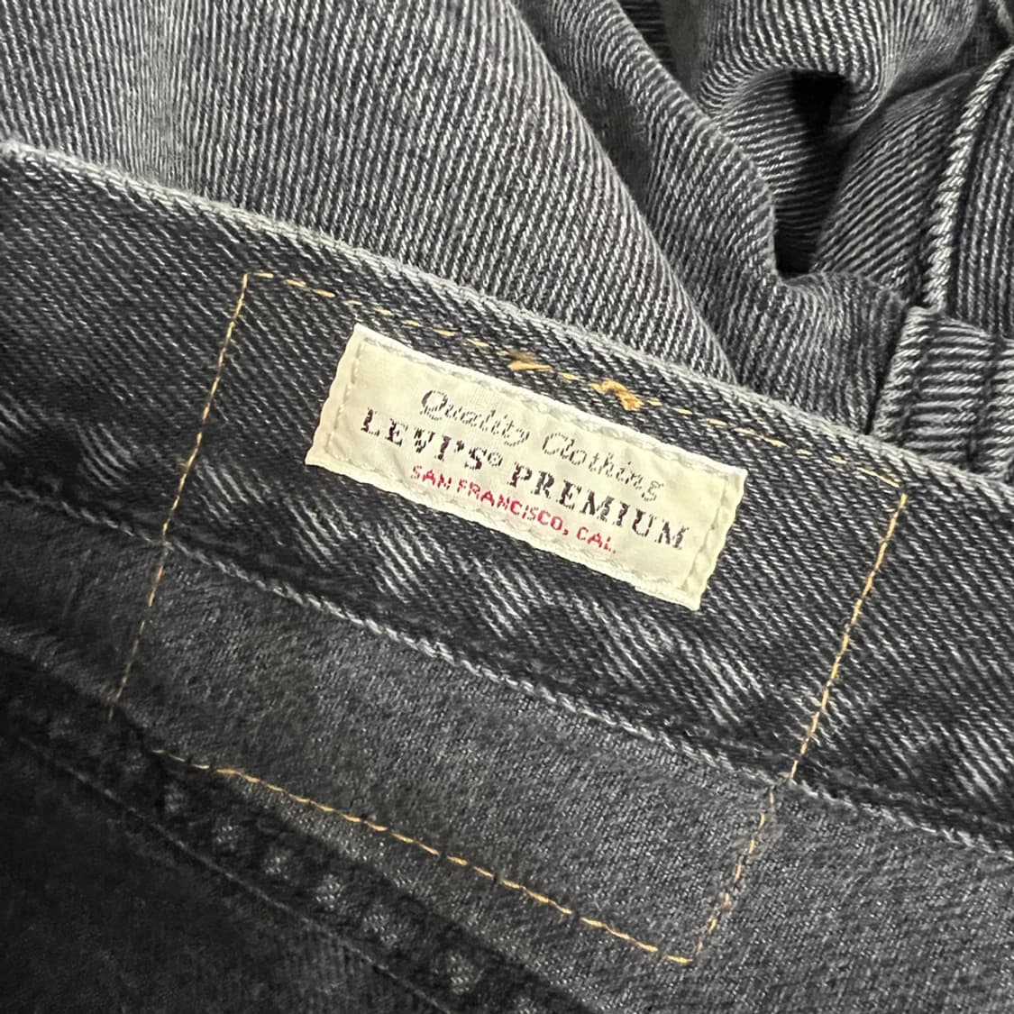 리바이스 프리미엄 555 빅E 흑청 데님 팬츠 34 상품이미지5